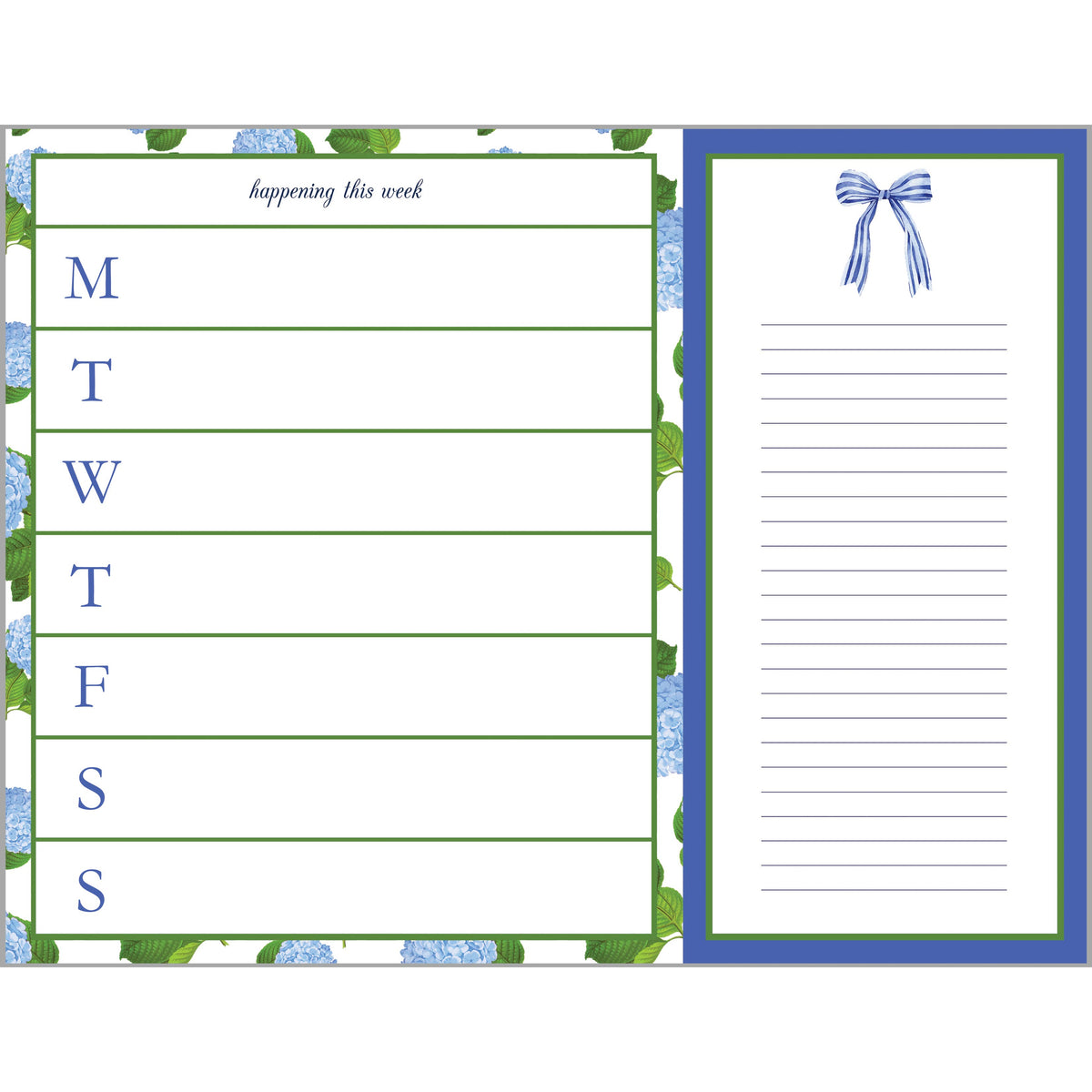 11"X8.5" Weekly Planner w/Tear Off Market List