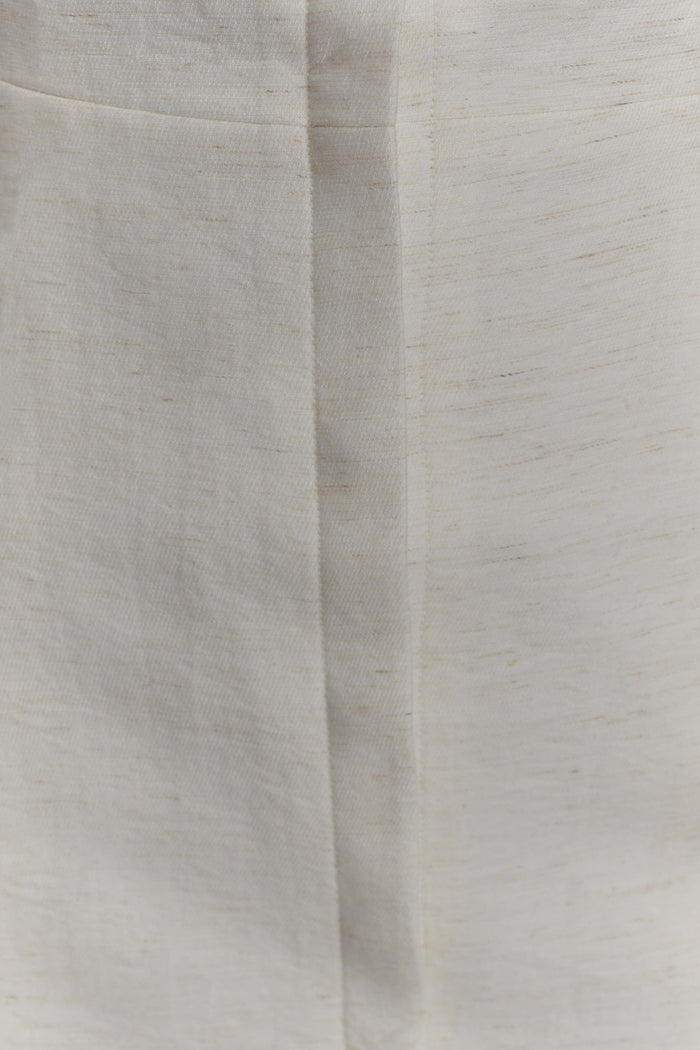 Anya Linen Halter Mini Dress - Oat Marle
