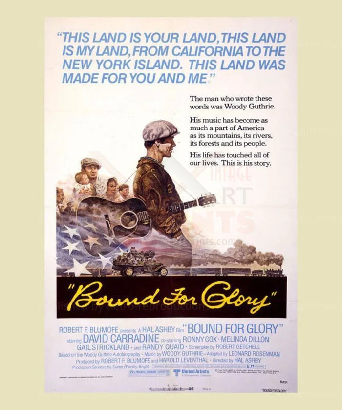 Bound for Glory, dir. Hal Ashby, starring David Carradine - VINTAGEARTREPRINTS.COM