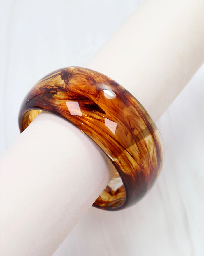 Carole Bangle Bracelet - Tortoise