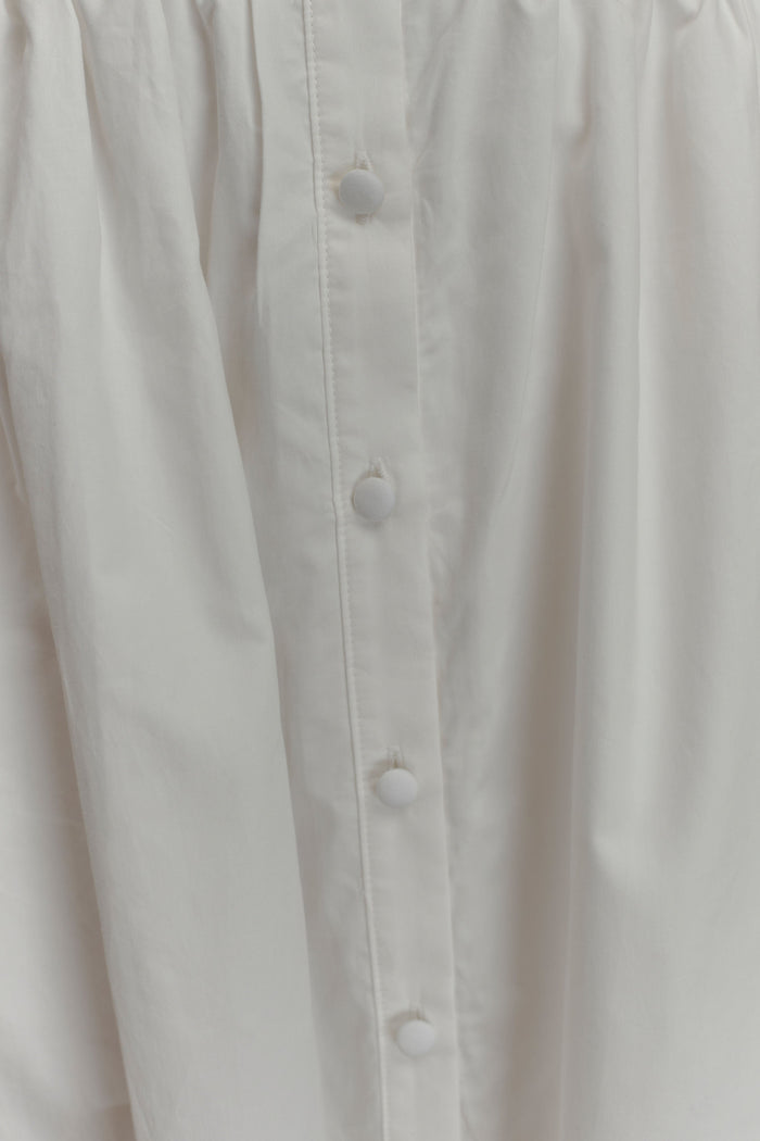Cindy Collared Midi Dress - White