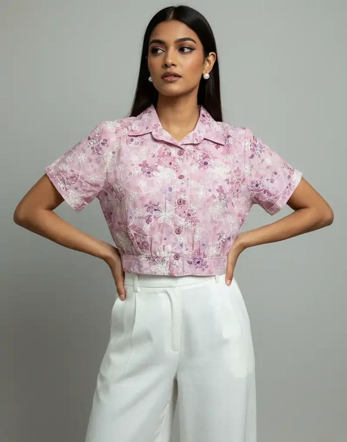 GIVO SHORT SLEEVE CROP TOP