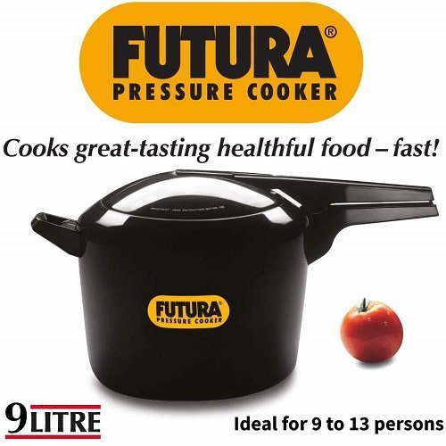 Hawkins Futura Hard Anodized Aluminum Pressure Cooker 9 Liter