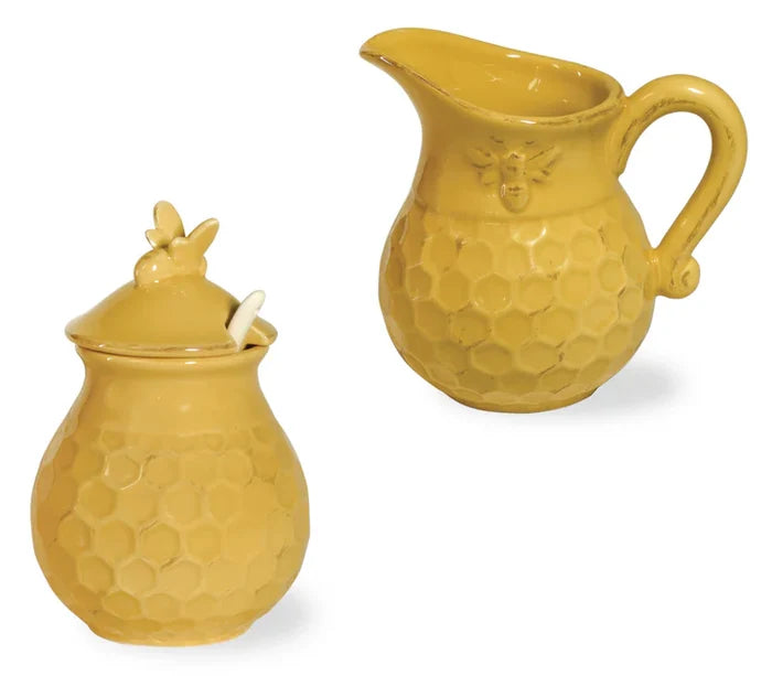 Honeycomb Sugar and Creamer Set