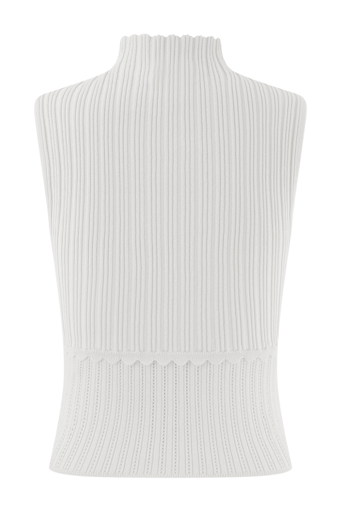 Indy Pointelle Knit Top - Ivory