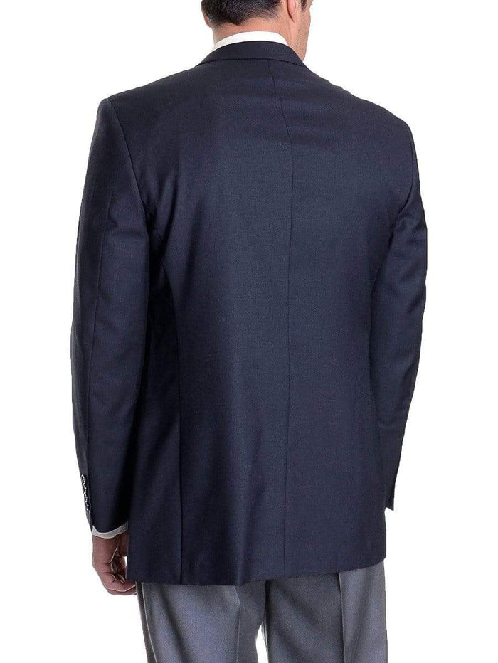 Label M Wrong Mens Bestselling Jackets Mens Classic Fit Solid Navy Blue Two Button Wool Blazer Suit Jacket