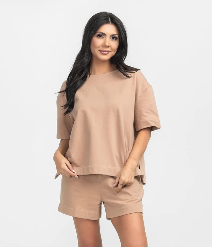 On the Daily Short by Southern Shirt Co - Warm Taupe
