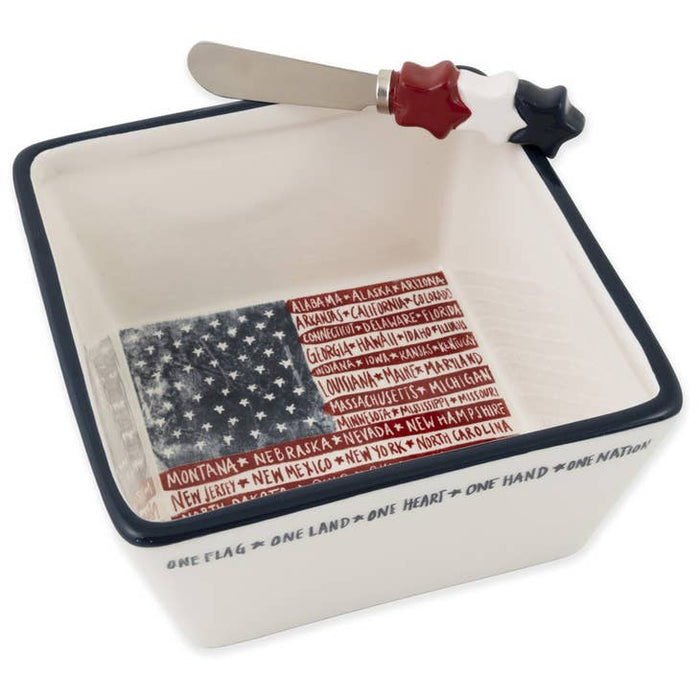 One Flag One Nation Bowl and Spreader Set