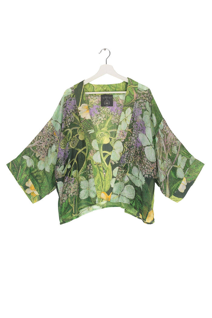 One Hundred Stars Kew Kimono Hydrangea Lime Green | Dotique