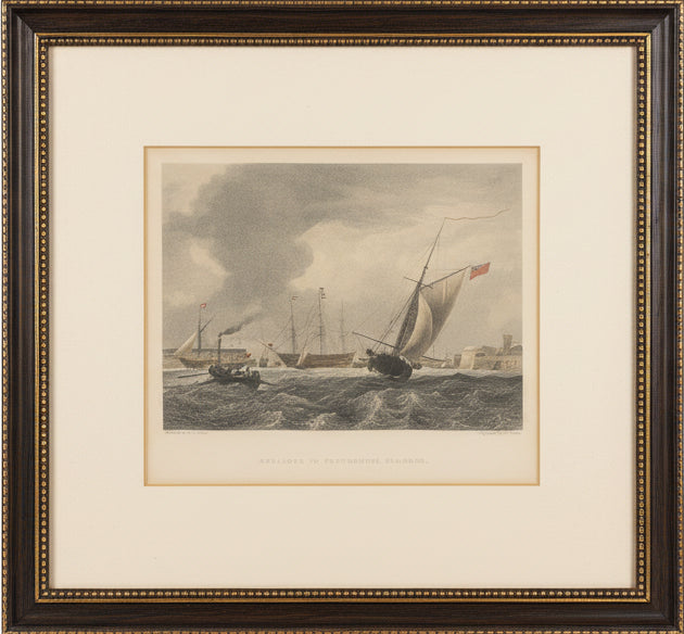 Vintage Print "Entrance to Portsmouth Harbor"