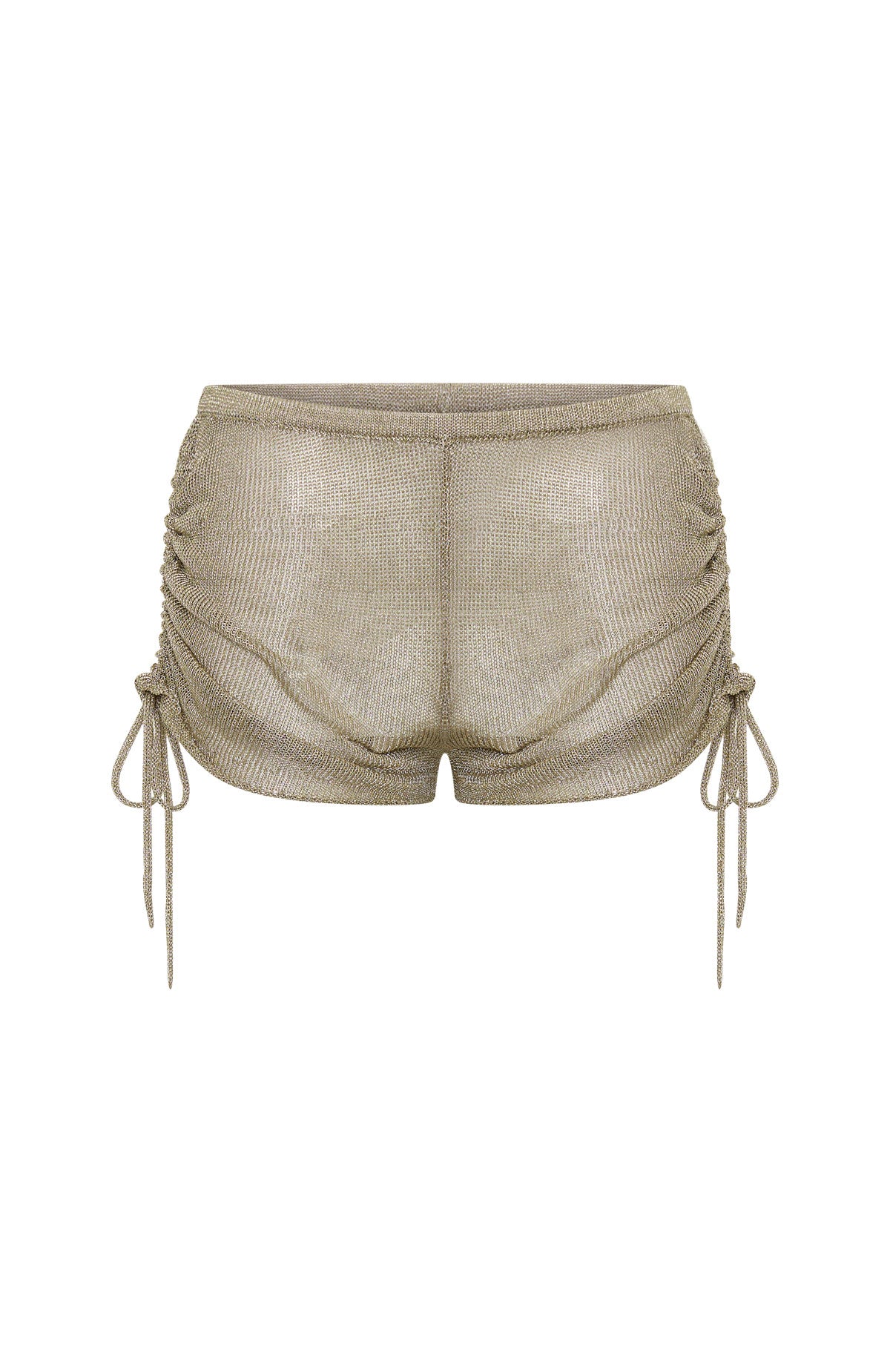 Just Out Here Knit Booty Shorts Gold