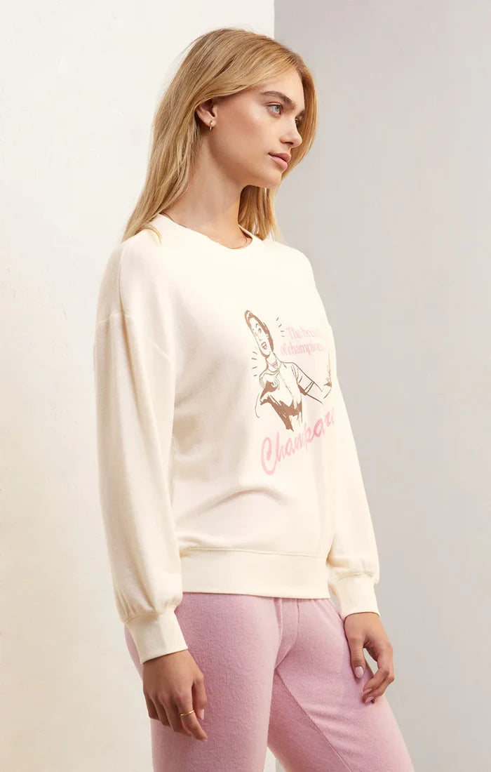 Z Supply: Relaxed Champagne Sweatshirt Bone