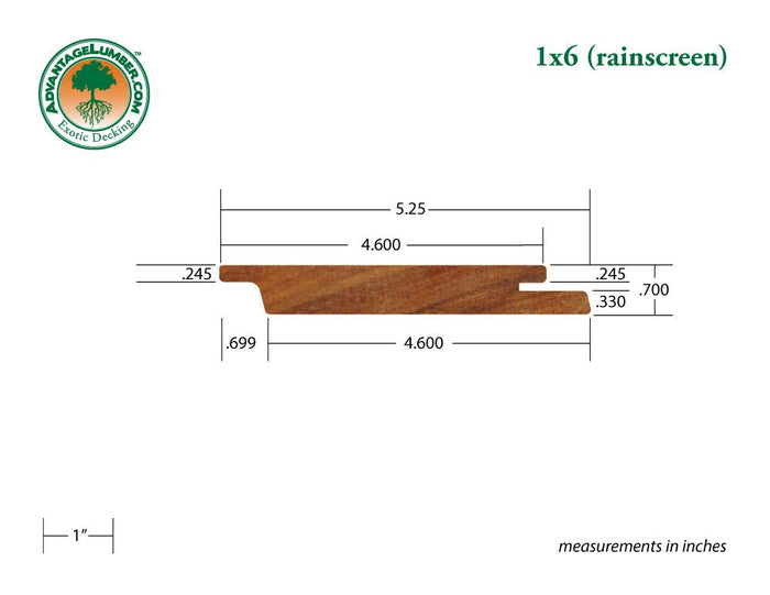 FSC® 1x6 Cumaru Rainscreen - Advantage Lumber