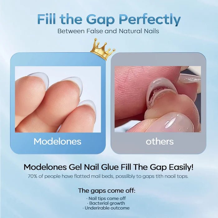 10-in-1 No Wipe Nail Glue For Tips Duo 15ml Nail Glue MODELONES #1pc