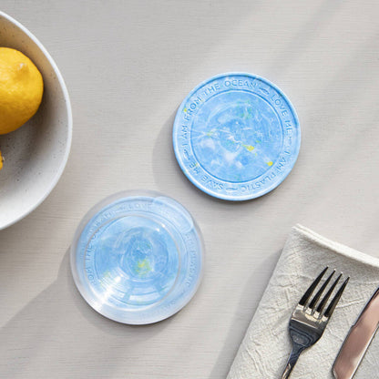 100% Recycled Wild Sea Plastic Round Coasters Set of 4