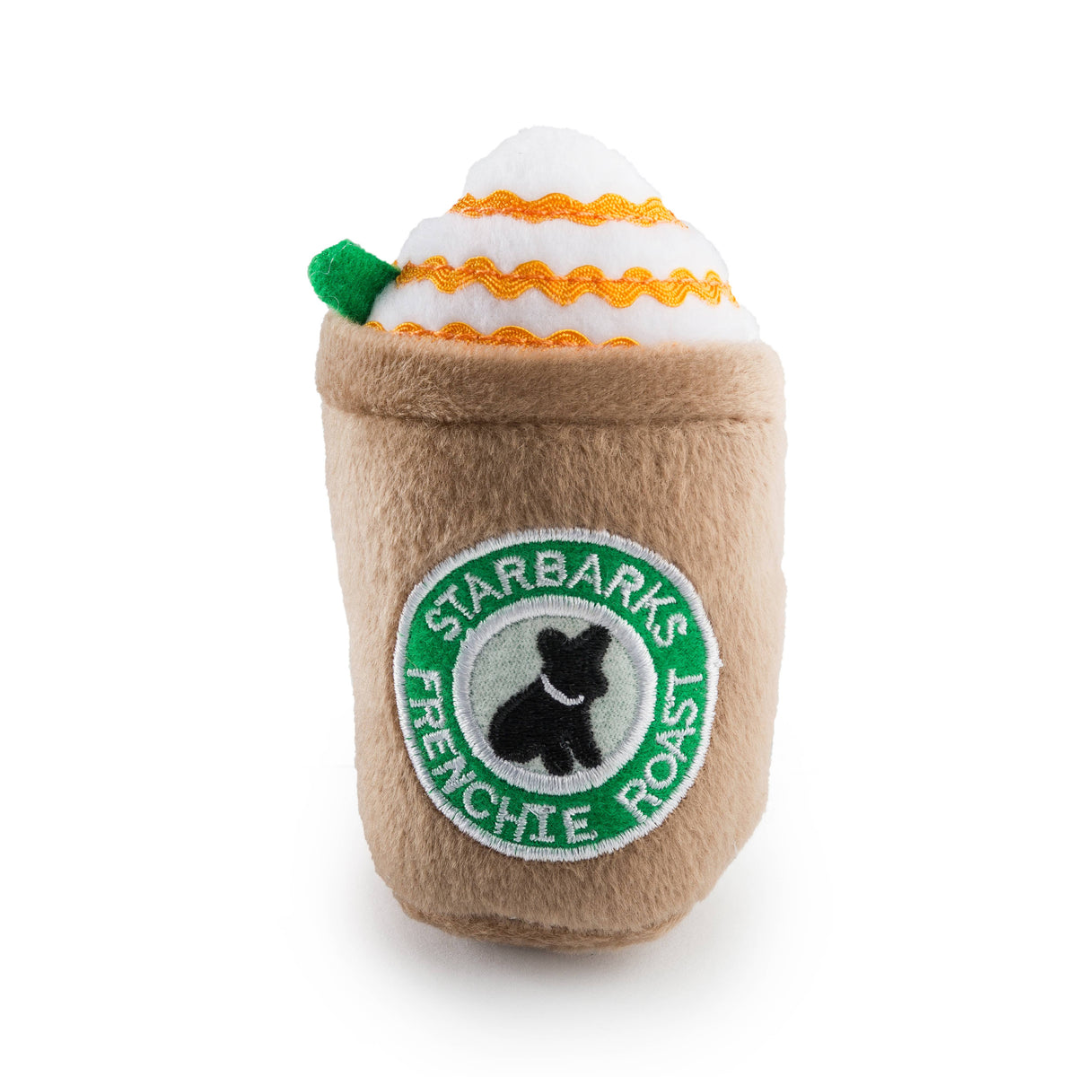 Haute Diggity Dog - Starbarks Frenchie Roast W/ Straw Squeaker Dog Toy: Small / Mini