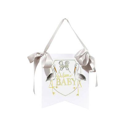 "Welcome Baby" Stork Hanger
