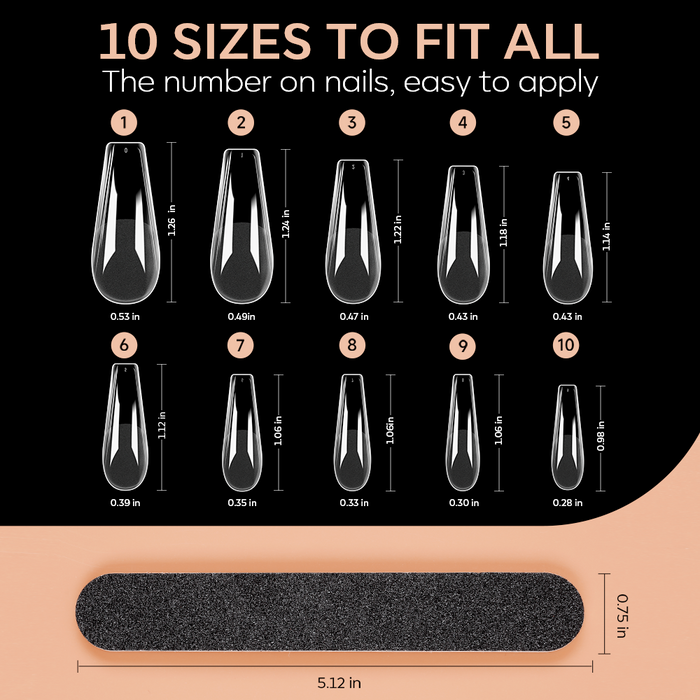 200Pcs Semi-Frosted Coffin Full Cover Nail Tips Nail Tip MODELONES #