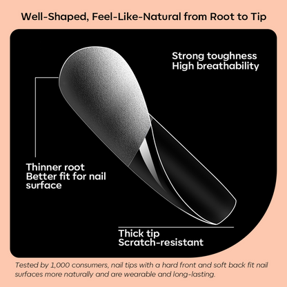 200Pcs Semi-Frosted Coffin Full Cover Nail Tips Nail Tip MODELONES #