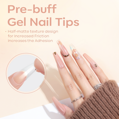 200Pcs Semi-Frosted Coffin Full Cover Nail Tips Nail Tip MODELONES #