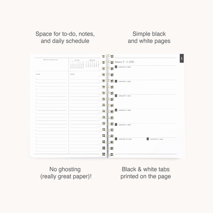 2026 Softcover Weekly Simplified Planner - Happy Stripe