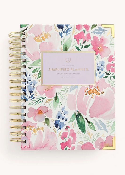 Emily ley spiral daily 2026 simplified planner floral