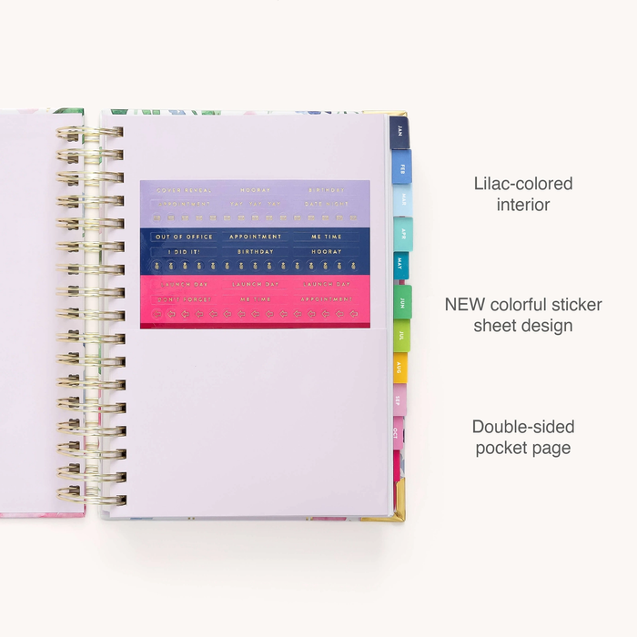 2026 Spiral Daily Simplified Planner - Cottage Floral