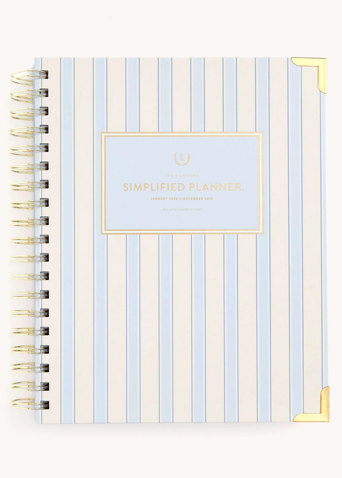 Emily ley 2026 weekly simplified planner blue stripe