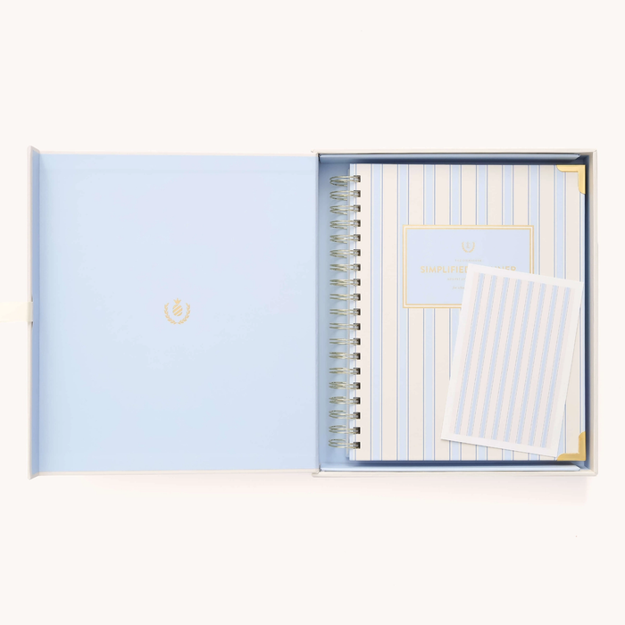 2026 Spiral Weekly Simplified Planner - Serene Stripe