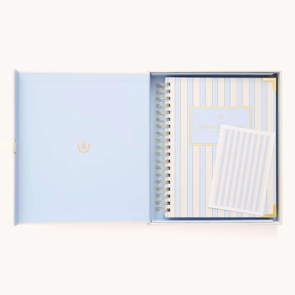 2026 Spiral Weekly Simplified Planner - Serene Stripe