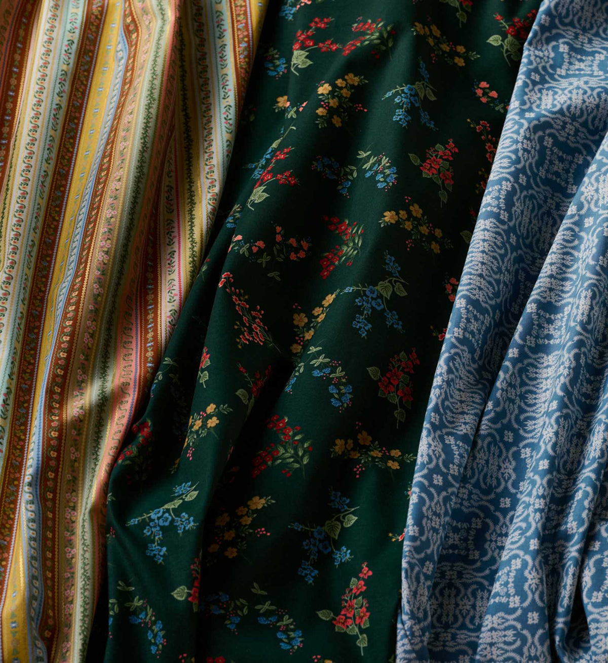 Amelia Cotton Fabric - Evergreen