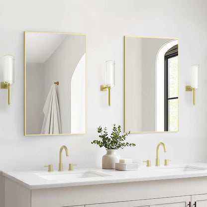 24" x 36" Shatterproof Wall Mount Metal Frame Mirror - FM1-2436