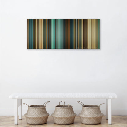 300: Rise of an Empire color palette canvas above a white bench with three woven baskets