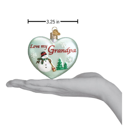Grandpa Heart Ornament