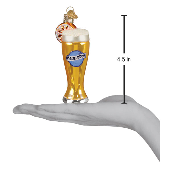 Glass Of Blue Moon Beer Ornament