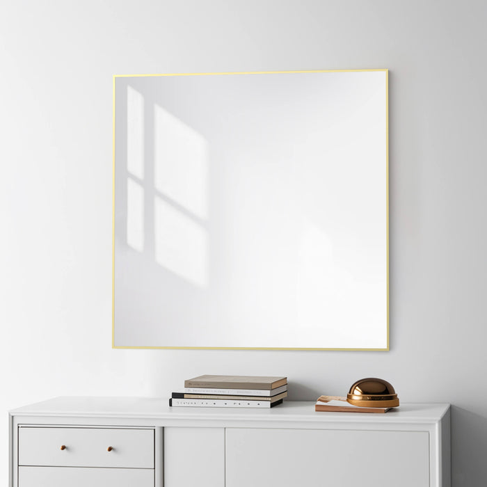36" x 36" Shatterproof Wall Mount Metal Frame Mirror - FM1-3636