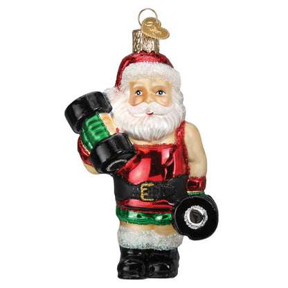 Bodybuilder Santa Ornament