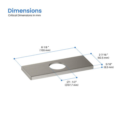 6 Inch Quadra Bathroom Faucet Hole Cover - FC-102