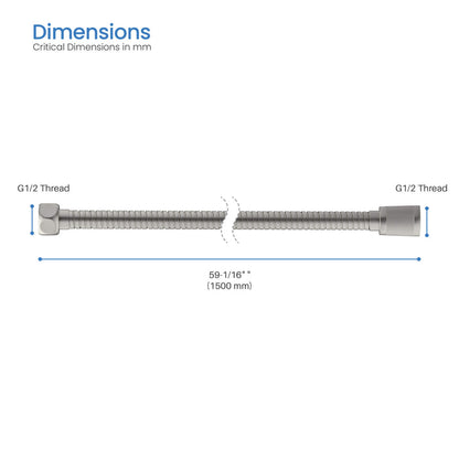 60" Stainless Steel Braided Shower Hose - SH60