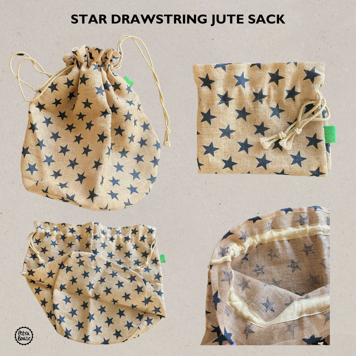 Christmas Star Sack -Black