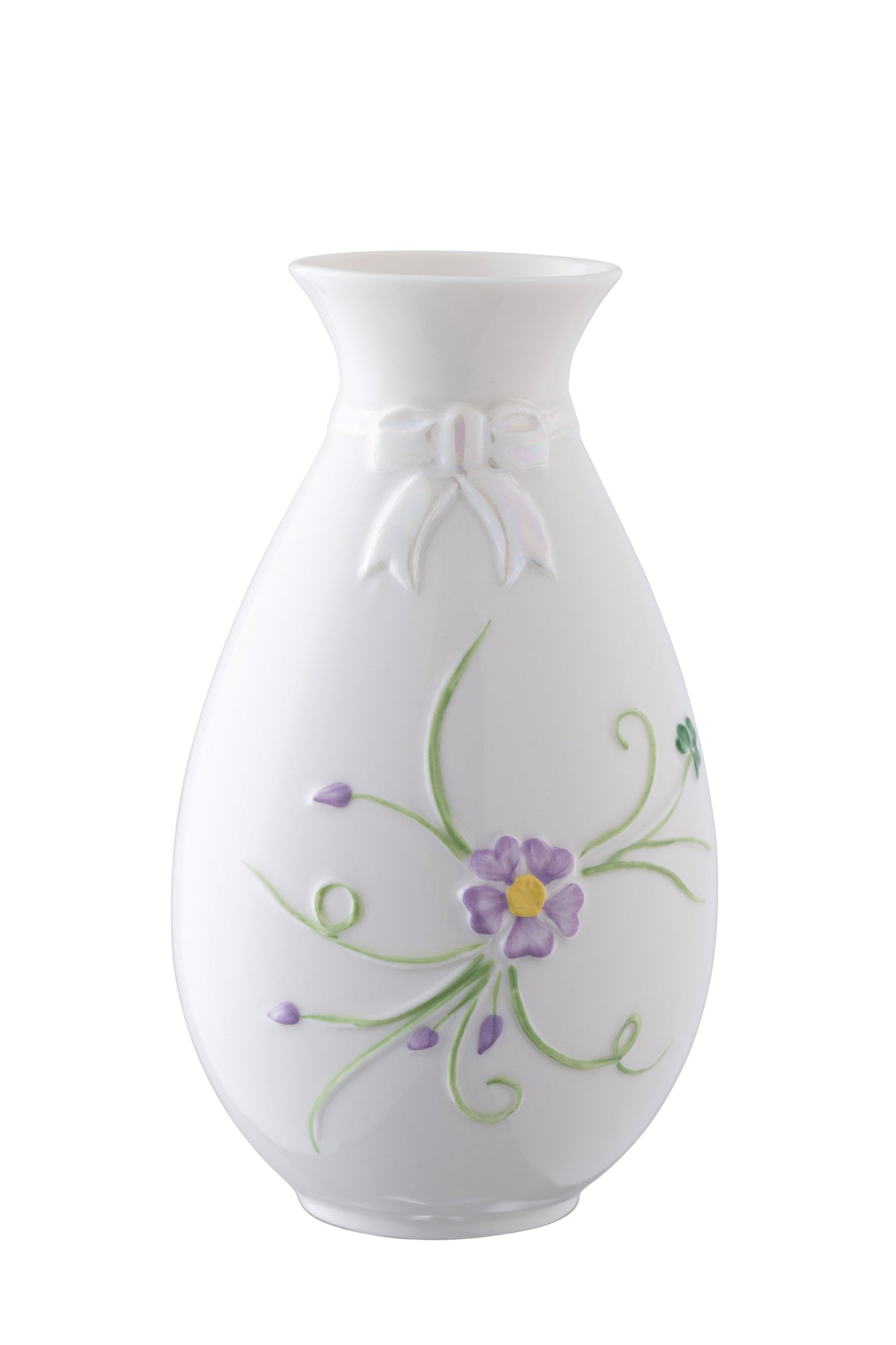 Belleek Ribbon Spill Vase
