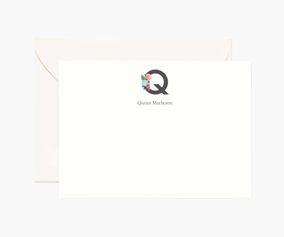 Monogram Personalized Stationery - Q