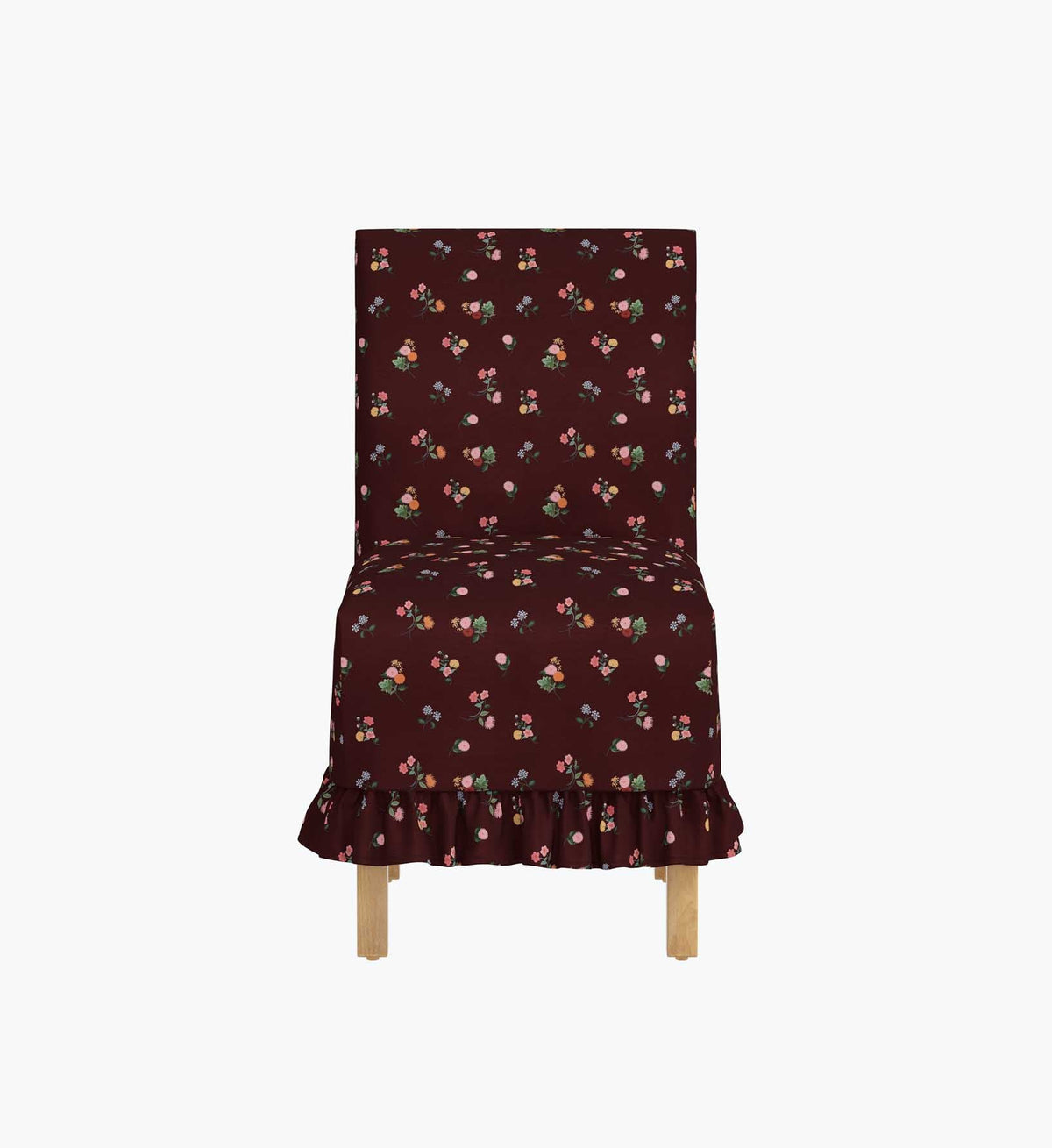 Louise Slipcover - Ditsy Dahlia Burgundy