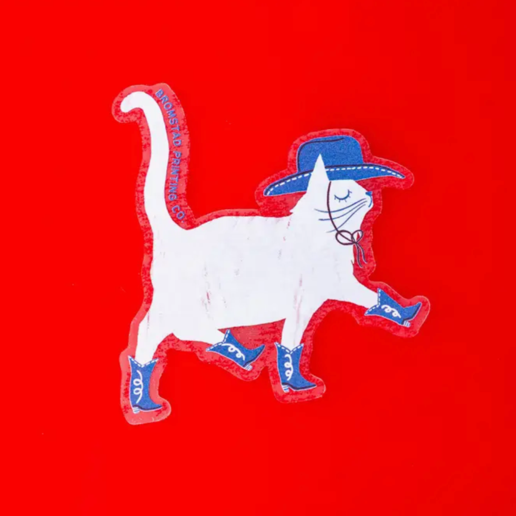 Cowboy Cat Clear Sticker