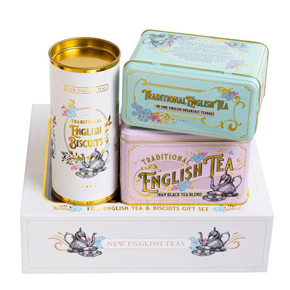 New English Teas - Vintage Victorian Tea & Biscuits Gift Set