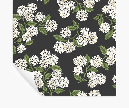 Hydrangea Peel & Stick Wallpaper - Black & White