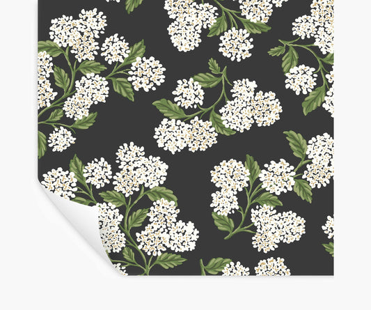 Hydrangea Peel & Stick Wallpaper - Black & White