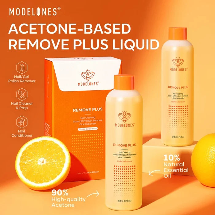 Acetone-based Remove Plus Liquid Duo Nail Polish Remover MODELONES #