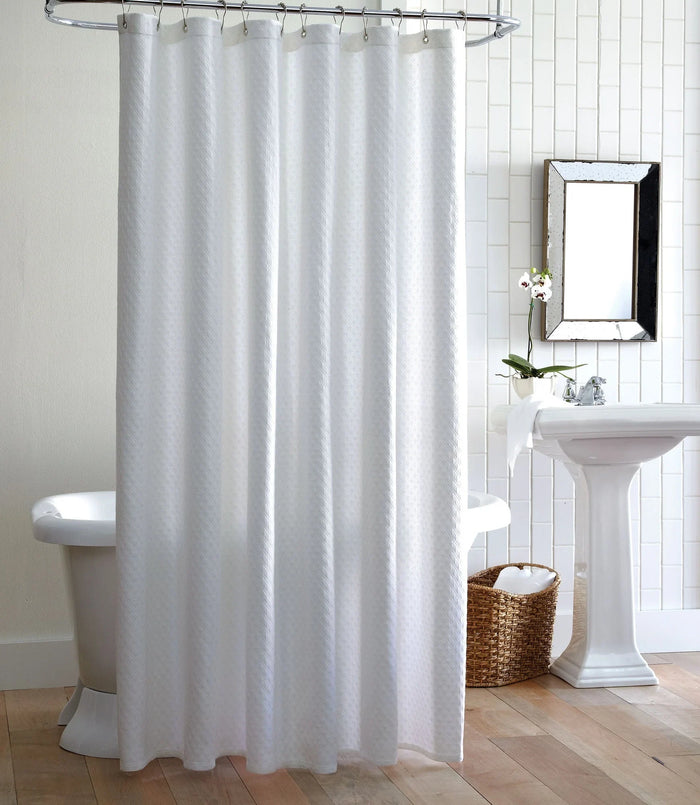 Alyssa Cotton Matelassé Shower Curtain by Peacock Alley