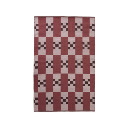 Amalfi Raisin Check Outdoor Rug 125x185cm